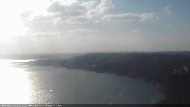 Lake Travis webcam, June 25, 2021 6:25 PM CT