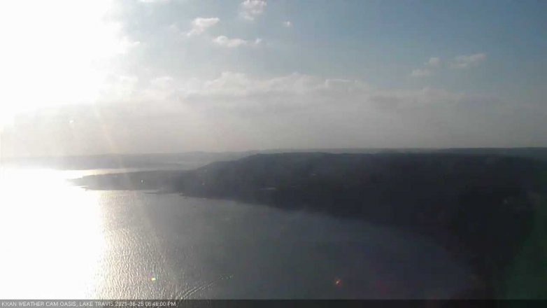 Lake Travis webcam, June 25, 2021 6:45 PM CT