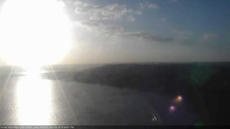 Lake Travis webcam, June 25, 2021 7:45 PM CT