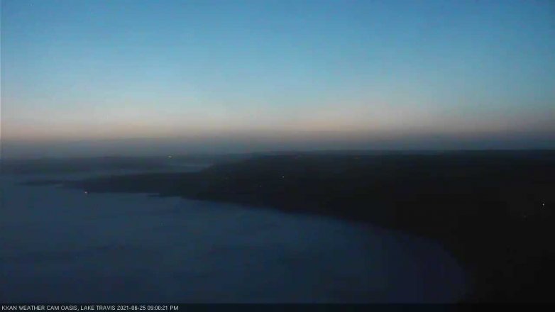 Lake Travis webcam, June 25, 2021 9:00 PM CT