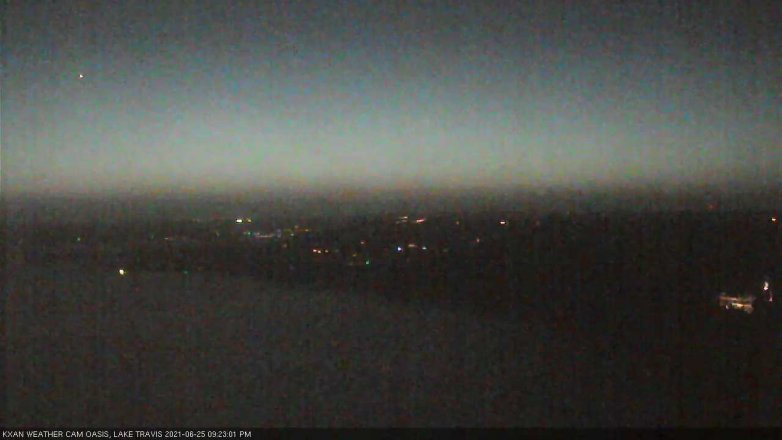 Lake Travis webcam, June 25, 2021 9:25 PM CT