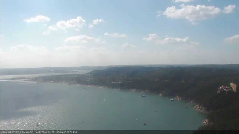 Lake Travis webcam, June 26, 2021 5:00 PM CT