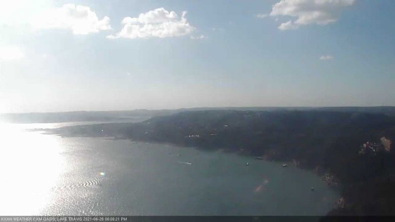 Lake Travis webcam, June 26, 2021 6:00 PM CT