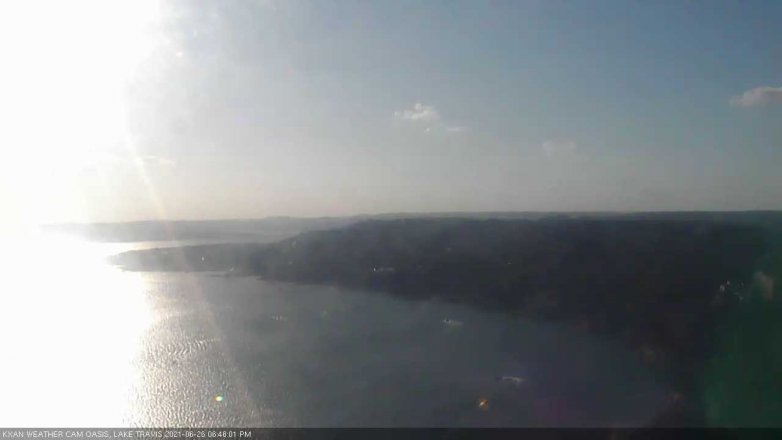 Lake Travis webcam, June 26, 2021 6:45 PM CT