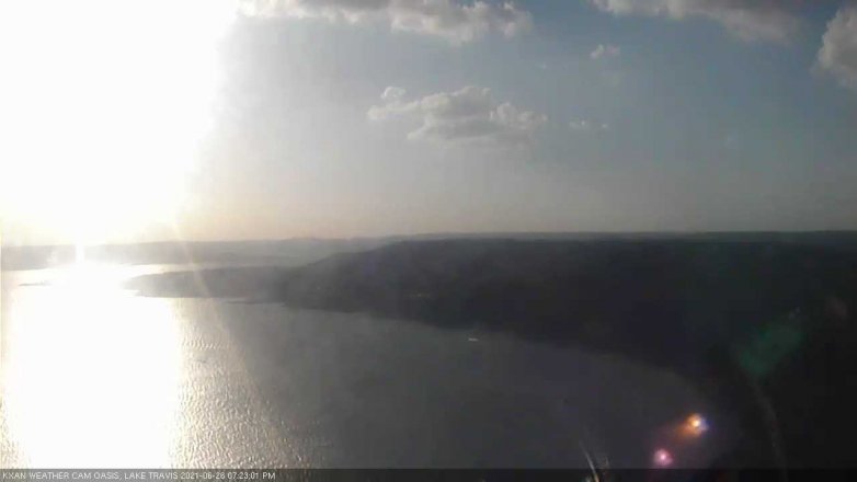 Lake Travis webcam, June 26, 2021 7:25 PM CT