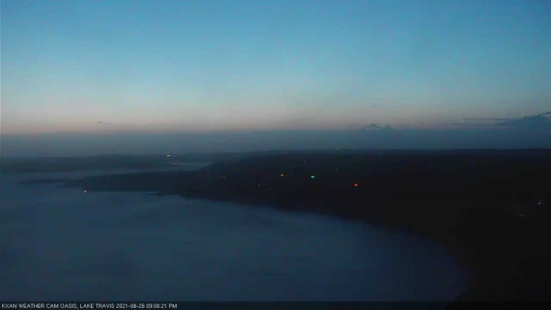 Lake Travis webcam, June 26, 2021 9:00 PM CT