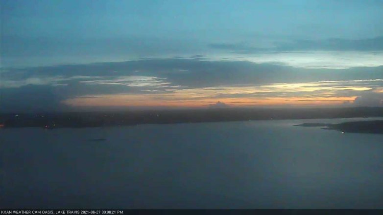Lake Travis webcam, June 27, 2021 9:00 PM CT