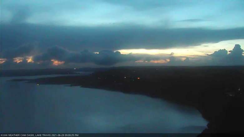 Lake Travis webcam, June 28, 2021 9:00 PM CT