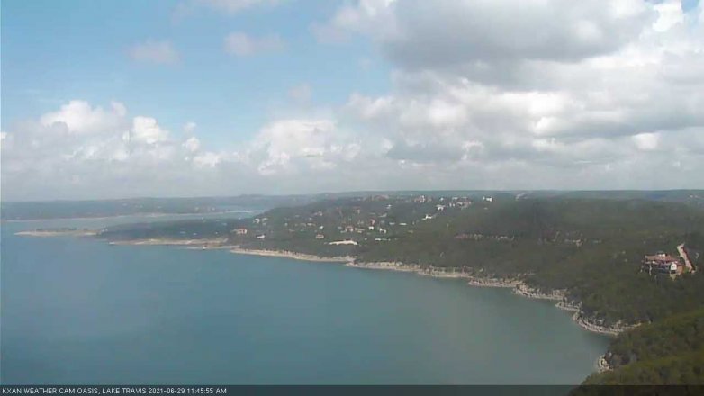 Lake Travis webcam, June 29, 2021 11:45 AM CT