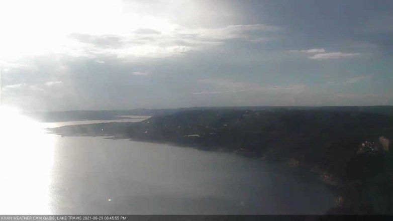 Lake Travis webcam, June 29, 2021 6:45 PM CT