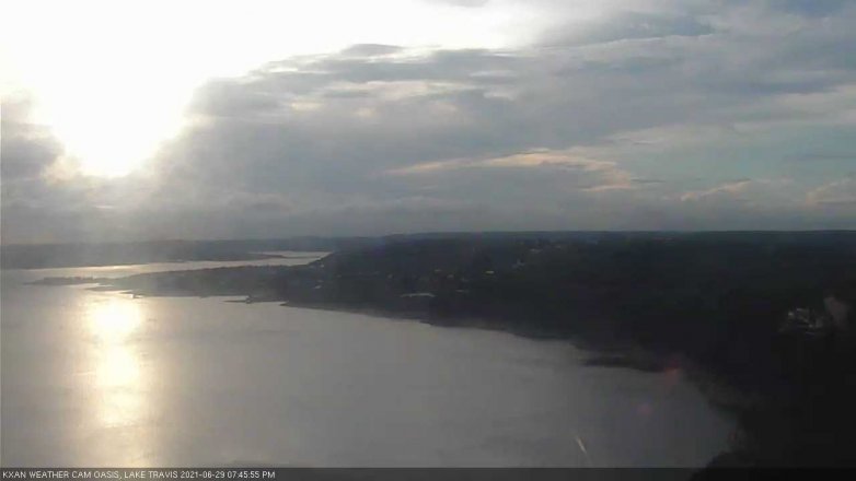 Lake Travis webcam, June 29, 2021 7:45 PM CT