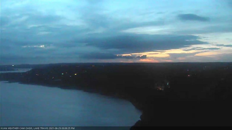 Lake Travis webcam, June 29, 2021 9:00 PM CT