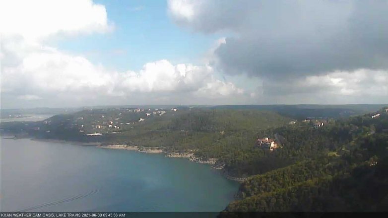 Lake Travis webcam, June 30, 2021 9:45 AM CT