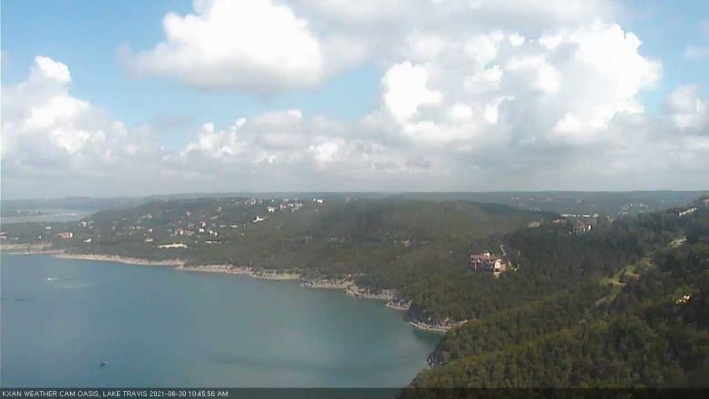 Lake Travis webcam, June 30, 2021 10:45 AM CT