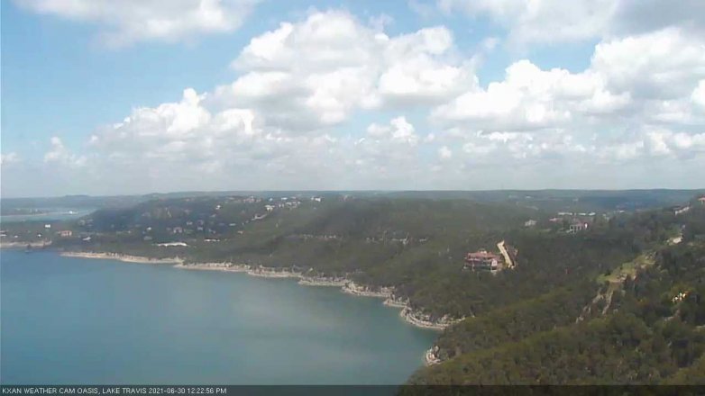 Lake Travis webcam, June 30, 2021 12:25 PM CT