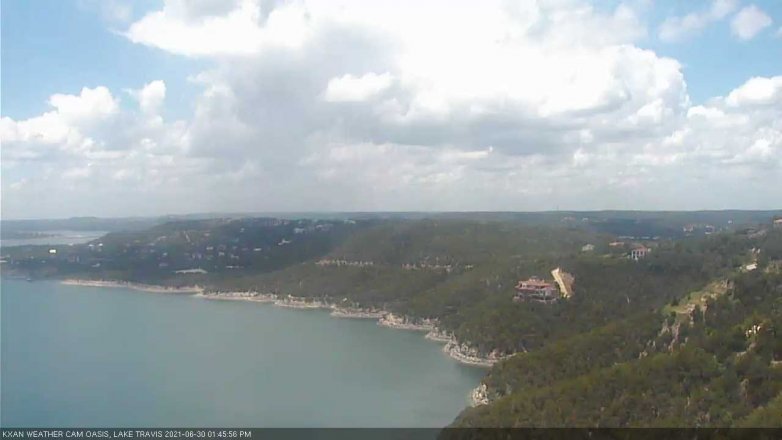 Lake Travis webcam, June 30, 2021 1:45 PM CT