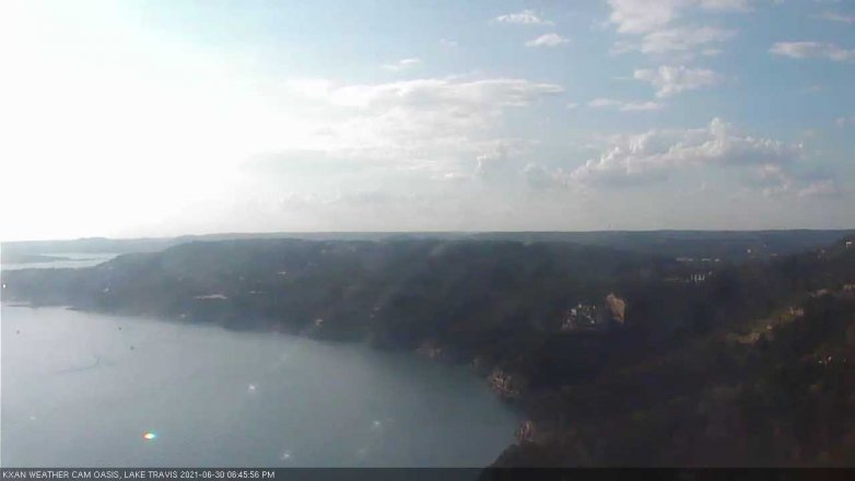 Lake Travis webcam, June 30, 2021 6:45 PM CT
