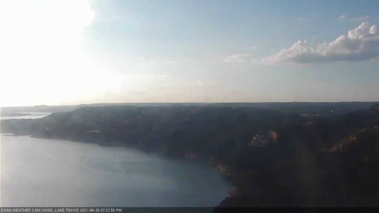 Lake Travis webcam, June 30, 2021 7:25 PM CT