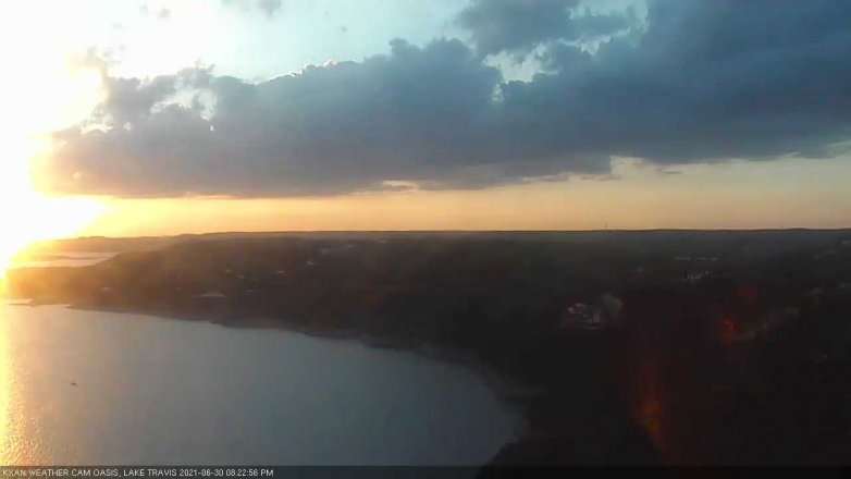 Lake Travis webcam, June 30, 2021 8:25 PM CT