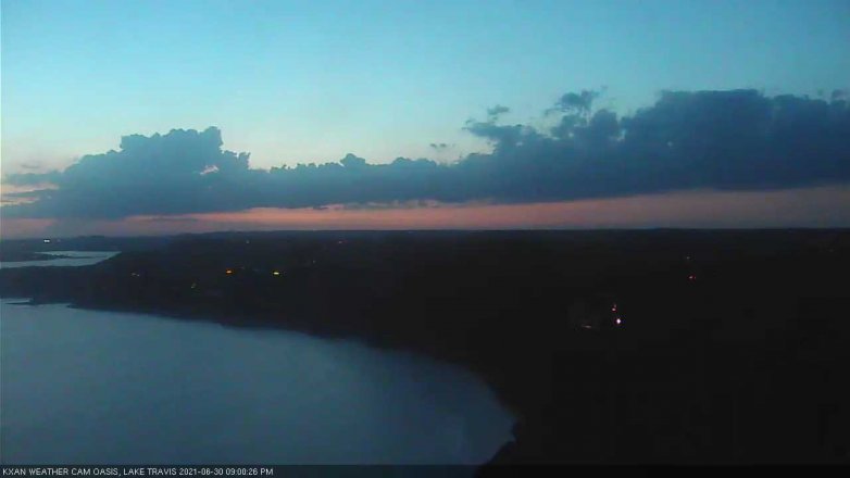Lake Travis webcam, June 30, 2021 9:00 PM CT