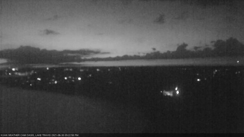 Lake Travis webcam, June 30, 2021 9:25 PM CT