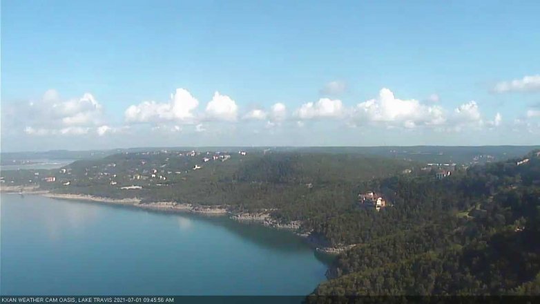 Lake Travis webcam, July 1, 2021 9:45 AM CT