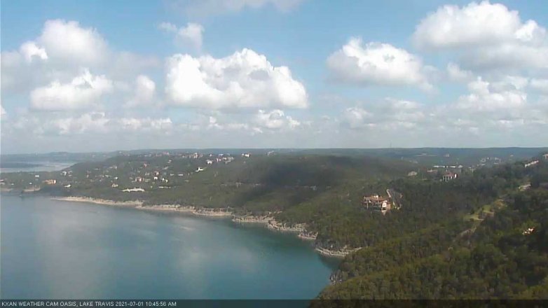 Lake Travis webcam, July 1, 2021 10:45 AM CT