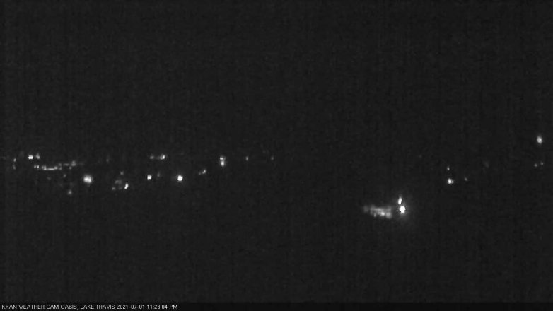 Lake Travis webcam, July 1, 2021 11:25 PM CT