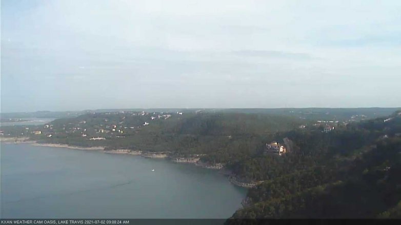 Lake Travis webcam, July 2, 2021 9:00 AM CT