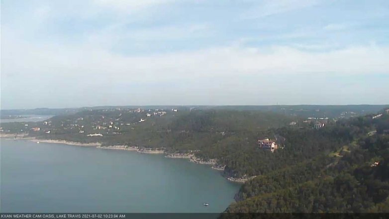 Lake Travis webcam, July 2, 2021 10:25 AM CT