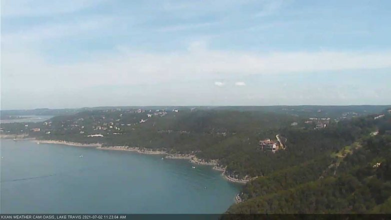 Lake Travis webcam, July 2, 2021 11:25 AM CT