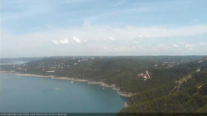 Lake Travis webcam, July 2, 2021 11:45 AM CT