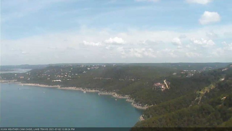 Lake Travis webcam, July 2, 2021 12:00 PM CT