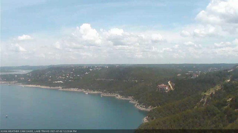 Lake Travis webcam, July 2, 2021 12:25 PM CT