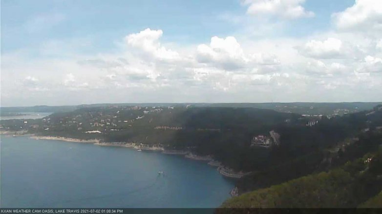 Lake Travis webcam, July 2, 2021 1:00 PM CT