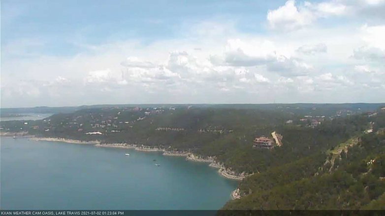 Lake Travis webcam, July 2, 2021 1:25 PM CT