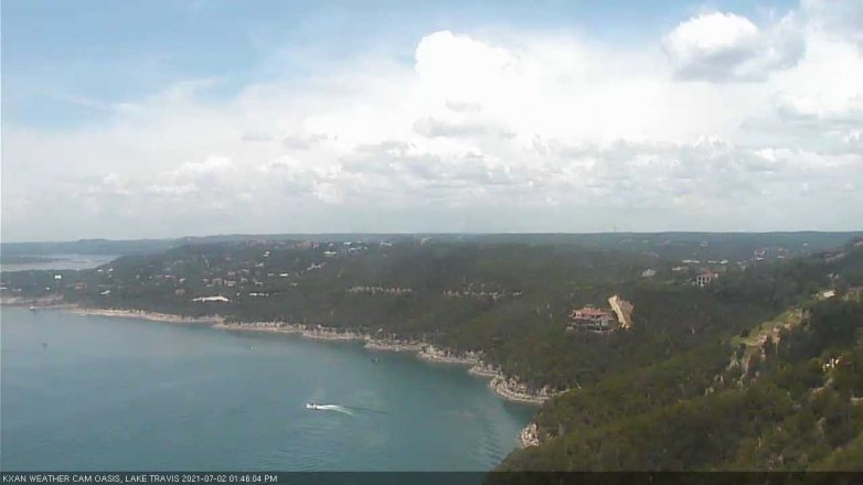 Lake Travis webcam, July 2, 2021 1:45 PM CT