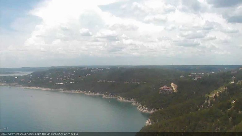 Lake Travis webcam, July 2, 2021 2:25 PM CT