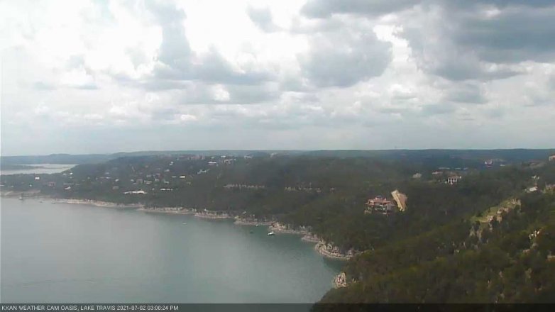 Lake Travis webcam, July 2, 2021 3:00 PM CT