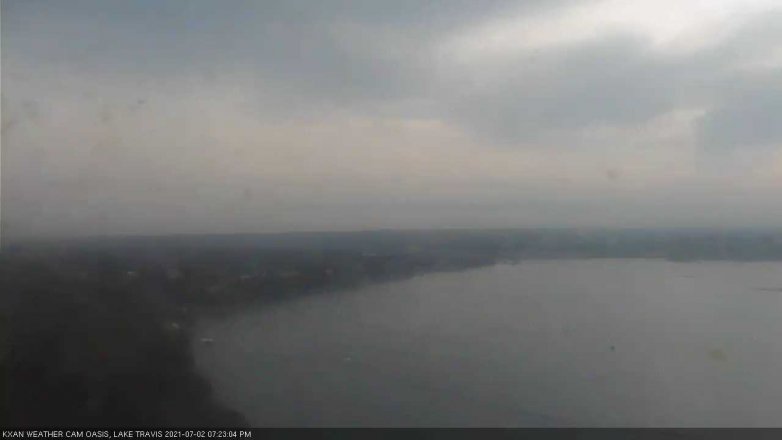 Lake Travis webcam, July 2, 2021 7:25 PM CT