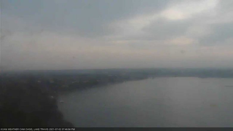 Lake Travis webcam, July 2, 2021 7:45 PM CT