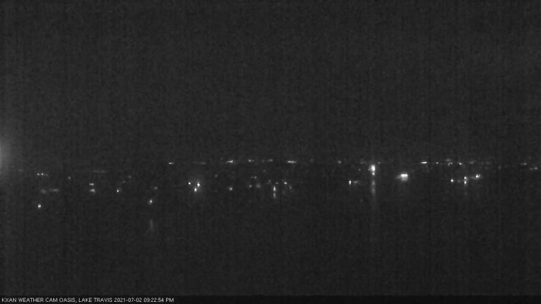 Lake Travis webcam, July 2, 2021 9:25 PM CT