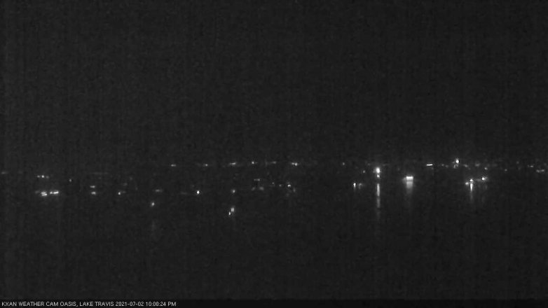 Lake Travis webcam, July 2, 2021 10:00 PM CT