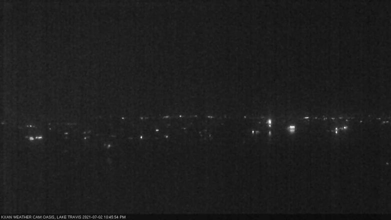 Lake Travis webcam, July 2, 2021 10:45 PM CT