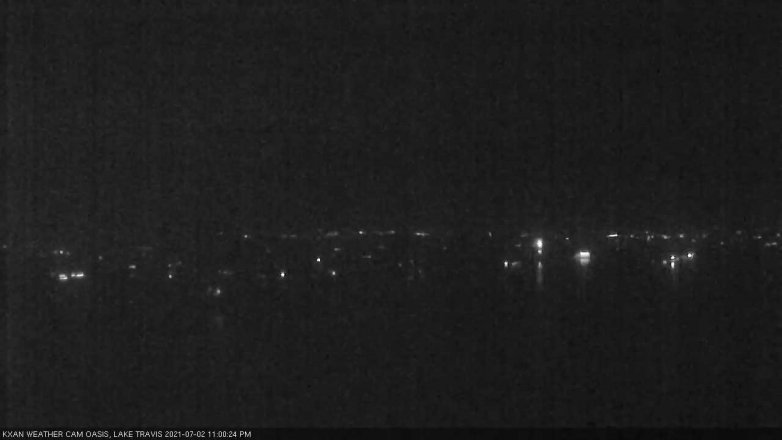 Lake Travis webcam, July 2, 2021 11:00 PM CT