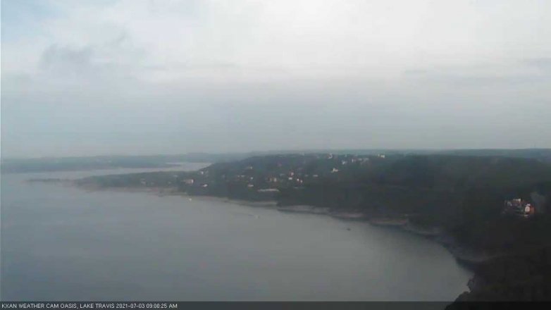 Lake Travis webcam, July 3, 2021 9:00 AM CT
