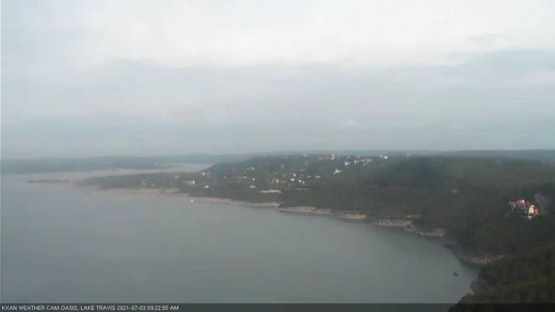 Lake Travis webcam, July 3, 2021 9:25 AM CT