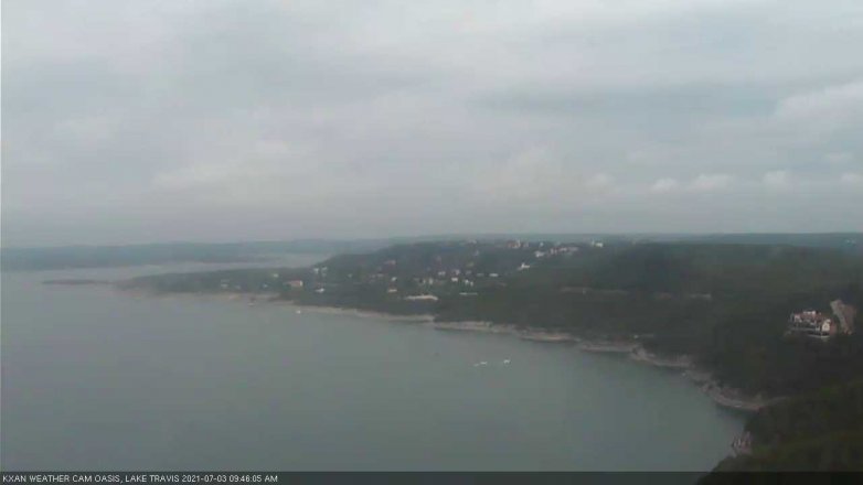Lake Travis webcam, July 3, 2021 9:45 AM CT