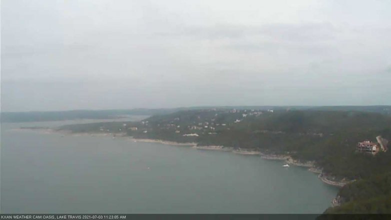 Lake Travis webcam, July 3, 2021 11:25 AM CT