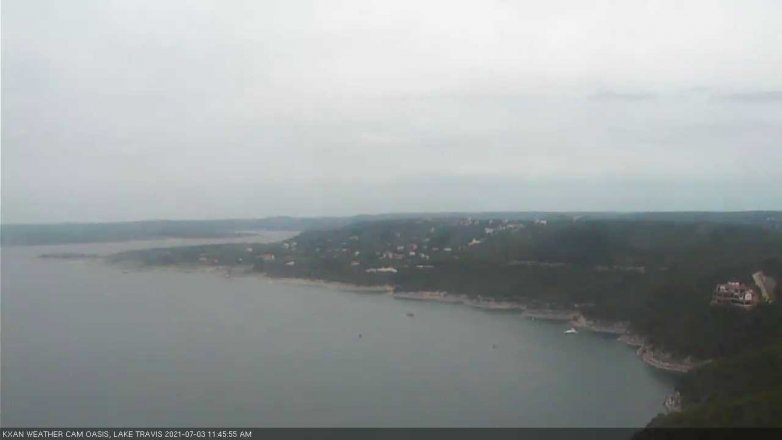Lake Travis webcam, July 3, 2021 11:45 AM CT